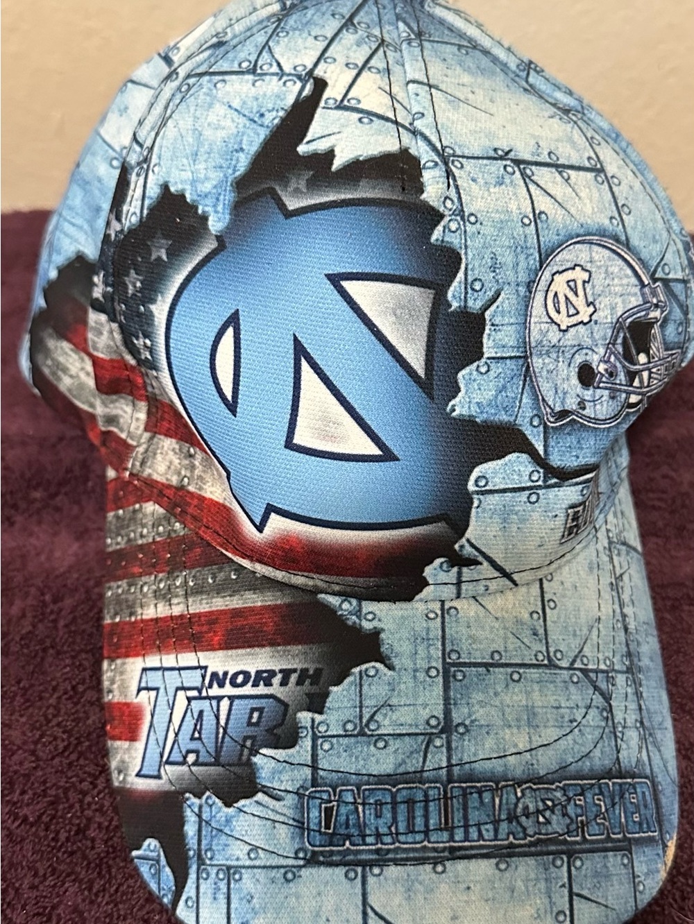 NCAA North Carolina Tar Heels All Over Print Baseball Cap Hat sports